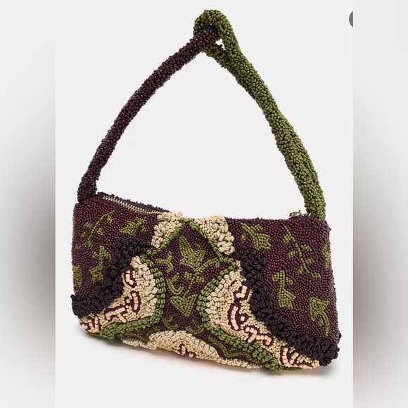 NWT Zara Woman Accessories Beaded BAG WITH EMBROIDERED DETAILS - Picture 3 of 10